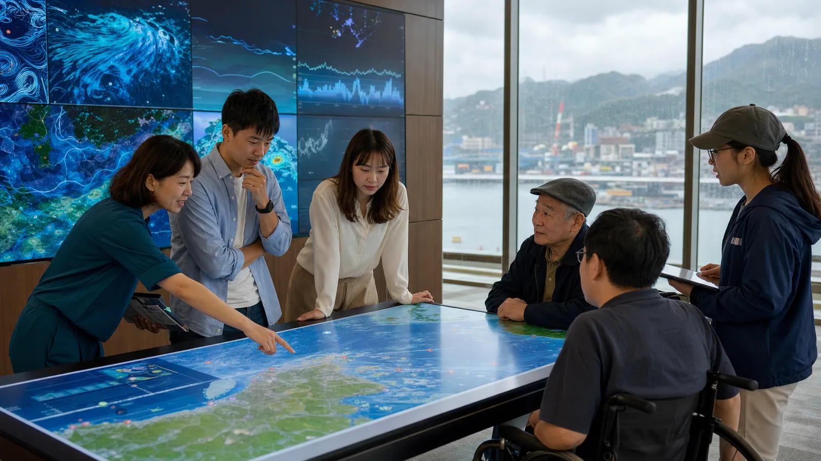 AI 海洋數據與市民服務應用示意