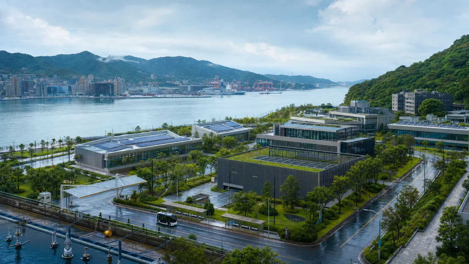 基隆 AI 產業基礎建設未來示意